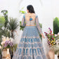 Embroidered Net Lehenga Set