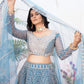 Embroidered Net Lehenga Set
