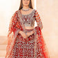 Embroidered Net Lehenga Set