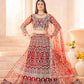 Embroidered Net Lehenga Set
