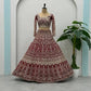 Embroidered Net Lehenga Set