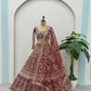 Embroidered Net Lehenga Set