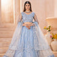 Embroidered Net Lehenga Set