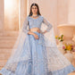 Embroidered Net Lehenga Set