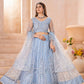 Embroidered Net Lehenga Set