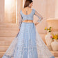 Embroidered Net Lehenga Set
