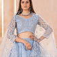 Embroidered Net Lehenga Set