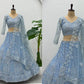 Embroidered Net Lehenga Set