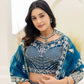 Embroidered Net Lehenga Set