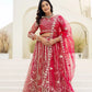 Embroidered Net Lehenga Set
