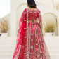 Embroidered Net Lehenga Set