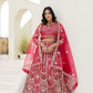 Embroidered Net Lehenga Set