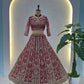 Embroidered Net Lehenga Set