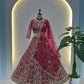 Embroidered Net Lehenga Set