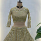 Embroidered Net Lehenga Set