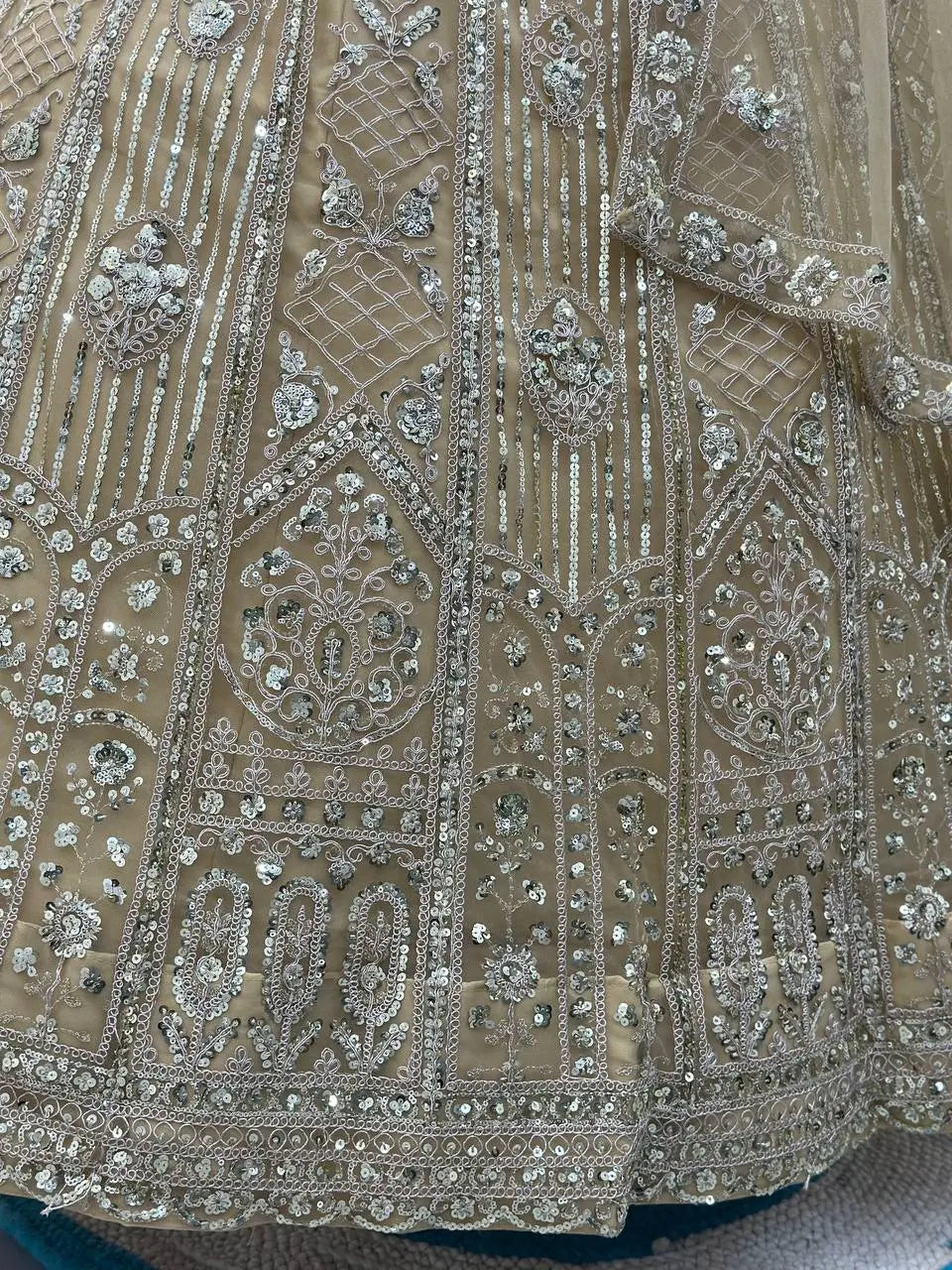 Embroidered Net Lehenga Set