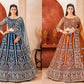 Embroidered Net Lehenga Set