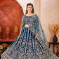 Embroidered Net Lehenga Set