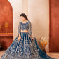 Embroidered Net Lehenga Set