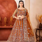 Embroidered Net Lehenga Set