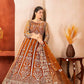 Embroidered Net Lehenga Set