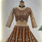 Embroidered Net Lehenga Set