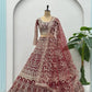 Embroidered Net Lehenga Set