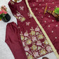 Embroidered Organza Poly Silk Plazzo Set