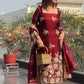 Embroidered Organza Poly Silk Plazzo Set