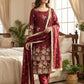 Embroidered Organza Poly Silk Plazzo Set