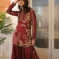 Embroidered Organza Sharara Set with Dupatta