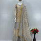 Embroidered Organza Sharara Suit with Dupatta
