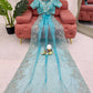 Embroidered Organza Silk Designer Saree with Blouse