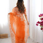 Embroidered Organza Silk Designer Saree with Blouse