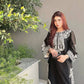 Embroidered Organza Silk Kurta Plazzo Set