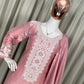 Embroidered Organza Silk Kurti Sharara Set