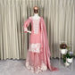 Embroidered Organza Silk Kurti Sharara Set