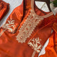 Embroidered Organza Silk Kurti Sharara Set
