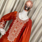 Embroidered Organza Silk Kurti Sharara Set
