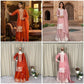 Embroidered Organza Silk Kurti Sharara Set