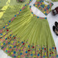 Embroidered Organza Silk Lehenga Choli Set with Dupatta