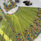 Embroidered Organza Silk Lehenga Choli Set with Dupatta