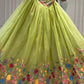 Embroidered Organza Silk Lehenga Choli Set with Dupatta