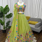 Embroidered Organza Silk Lehenga Choli Set with Dupatta