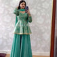 Embroidered Peplum Lehenga Set with Dupatta for Festive and Wedding Wear