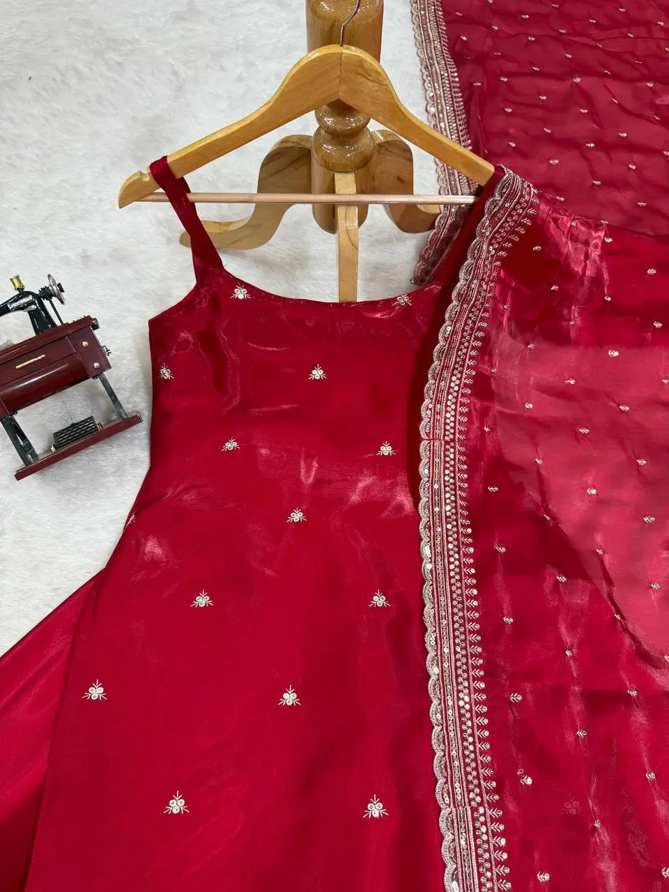 Embroidered Premium Fabric Plazo Suit Set