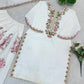 Embroidered Pure Crepe Silk Farshi Suit Set with Dupatta
