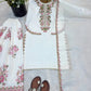 Embroidered Pure Crepe Silk Farshi Suit Set with Dupatta