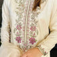 Embroidered Pure Crepe Silk Farshi Suit Set with Dupatta