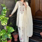 Embroidered Pure Crepe Silk Farshi Suit Set with Dupatta